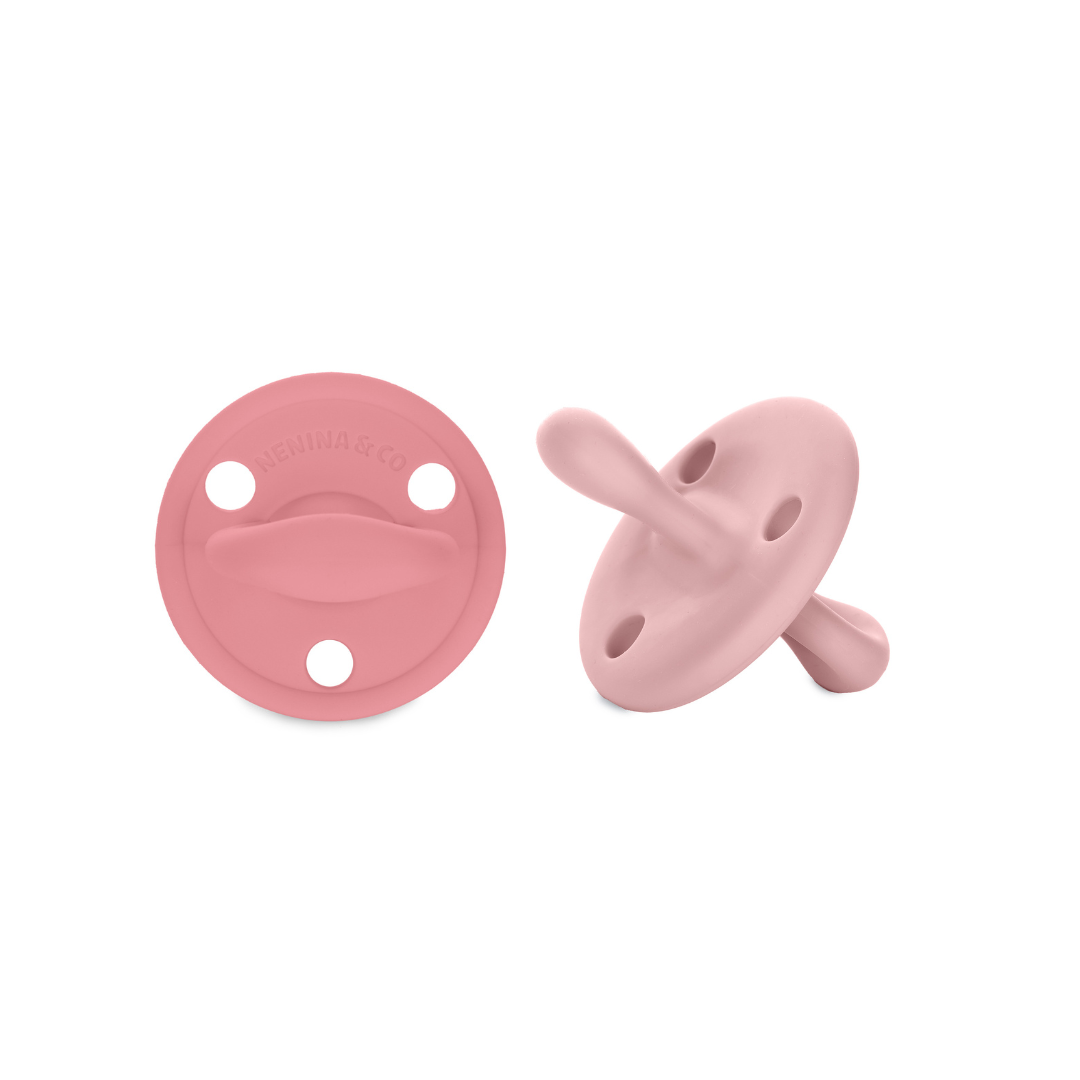 Chupete DIAMOND Nenina & Co Rosa y Rosa Pálido | Silicona Orgánica para Bebé +12 Meses 