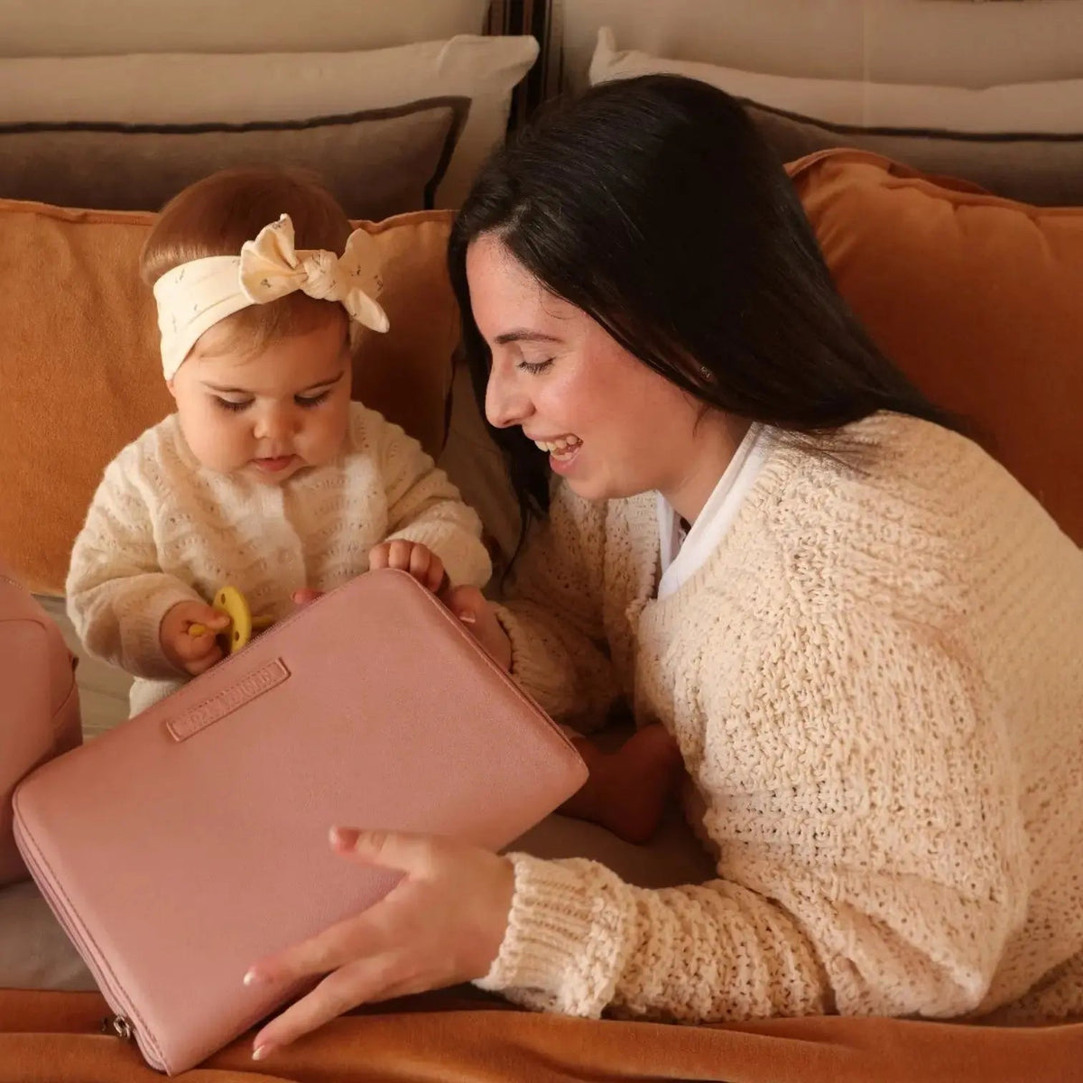Portadocumentos Bebé Eco piel MIREM By Nenina & Co Rosa Pálido 
